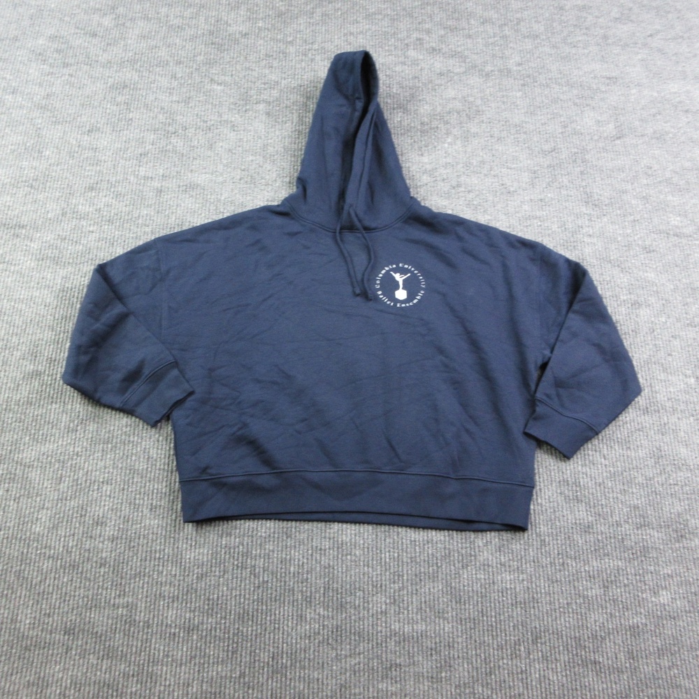 Columbia University Hoodie Womens L Blue Pullover Heavyweight Ballet Logo